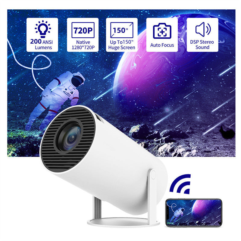 Portable 180 Degrees Projector for Home with Automatic Focus - My Store